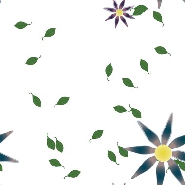 Çiçek arkaplanı, çiçek desenli arkaplan, vektör illüstrasyonu