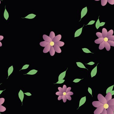 çiçek desenli arkaplan, vektör resimleme