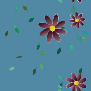 yaz çiçekleri arka plan, vektör illüstrasyonu