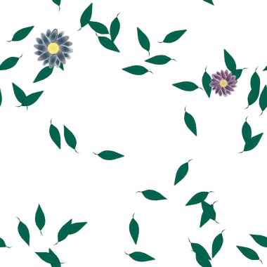 Çiçek desenli arkaplan, vektör illüstrasyonu