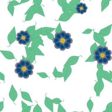 yaz çiçekleri arka plan, vektör illüstrasyonu