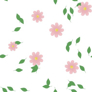 yaz çiçekleri arka plan, vektör illüstrasyonu