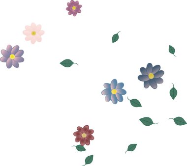 yaz çiçekleri arka plan, vektör illüstrasyonu