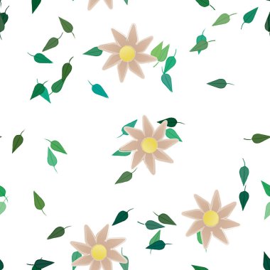 yaz çiçekleri arka plan, vektör illüstrasyonu