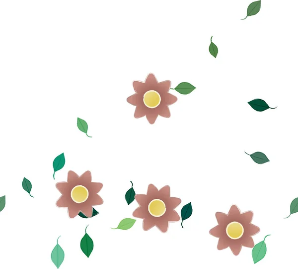 Flores Flor Papel Parede Ilustração Vetorial — Vetor de Stock