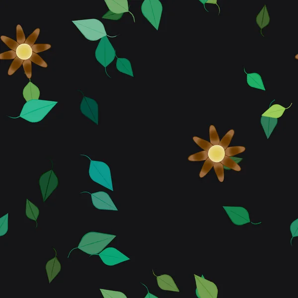 Naadloze Bloemen Bloei Behang Vector Illustratie Mooie Botanische Achtergrond — Stockvector