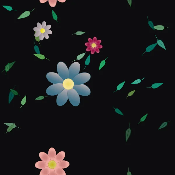 Sommer Blumen Hintergrund Vektor Illustration — Stockvektor