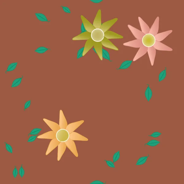 Ανθοανθοφορία Φόντο Λουλούδια Μοτίβο Φόντο Διανυσματική Απεικόνιση — Διανυσματικό Αρχείο