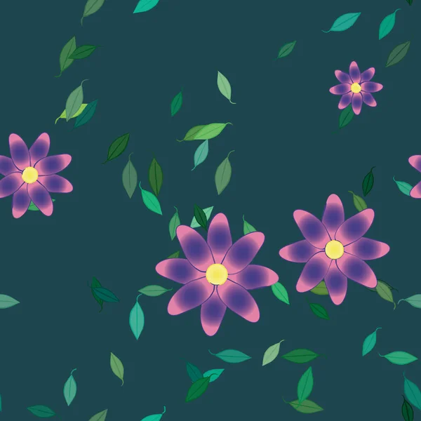 Fleurs Été Fond Illustration Vectorielle — Image vectorielle