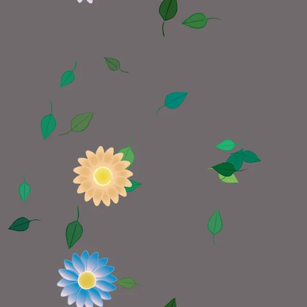 Bunga Musim Panas Latar Belakang Vektor Ilustrasi - Stok Vektor