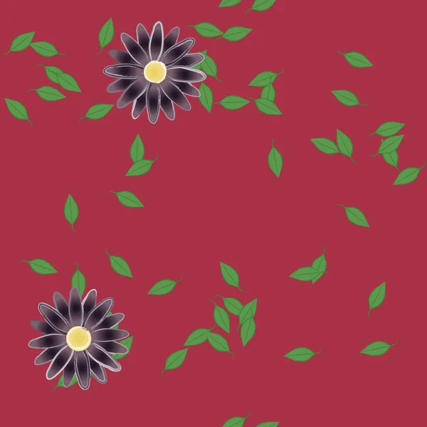 Follaje Flores Flores Florecen Fondo Pantalla Vector Ilustración — Archivo Imágenes Vectoriales