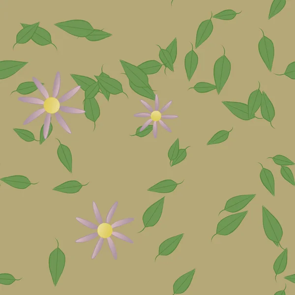 Flores Verano Fondo Vector Ilustración — Archivo Imágenes Vectoriales