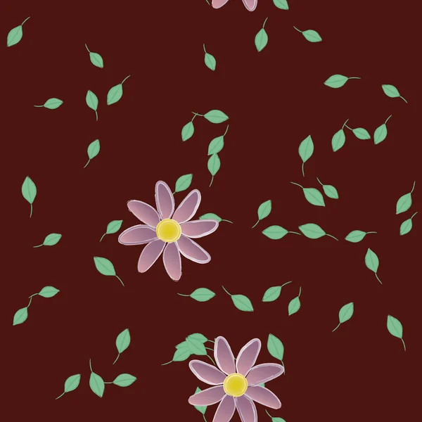 Sommar Blommor Bakgrund Vektor Illustration — Stock vektor