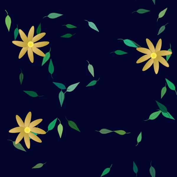 Fondo Ornamento Floral Flores Vector Ilustración — Vector de stock
