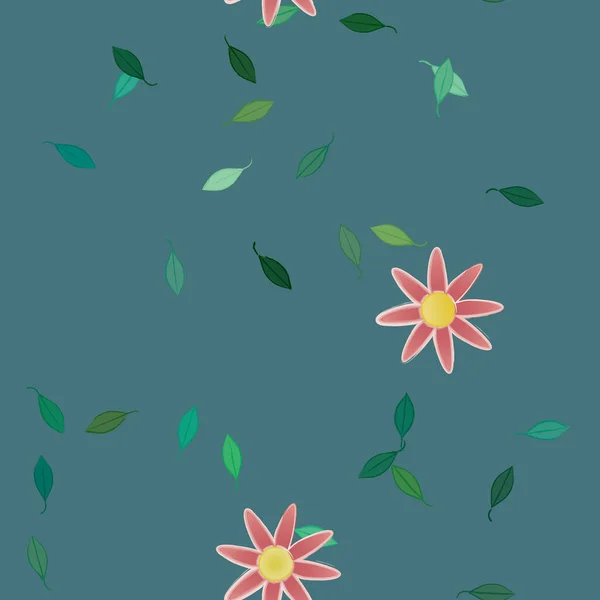 Laub Botanischer Hintergrund Blumen Vektor Illustration — Stockvektor