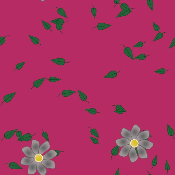 Blumen Botanischen Hintergrund Blumen Vektor Illustration — Stockvektor