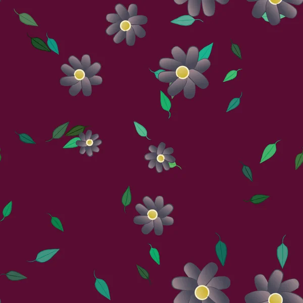 Sommar Blommor Bakgrund Vektor Illustration — Stock vektor