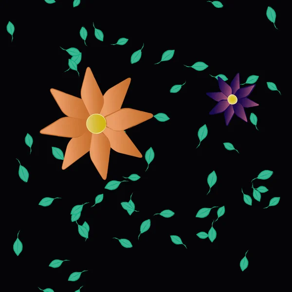 Fleurs Été Fond Illustration Vectorielle — Image vectorielle