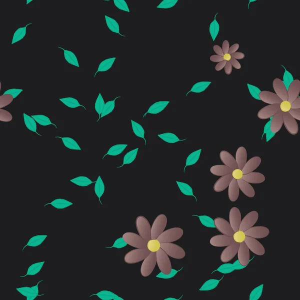 Fundo Floral Colorido Flores Ilustração Vetorial — Vetor de Stock