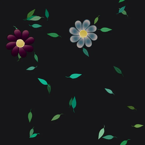 Bloemen Vector Illustratie Mooie Botanische Achtergrond — Stockvector