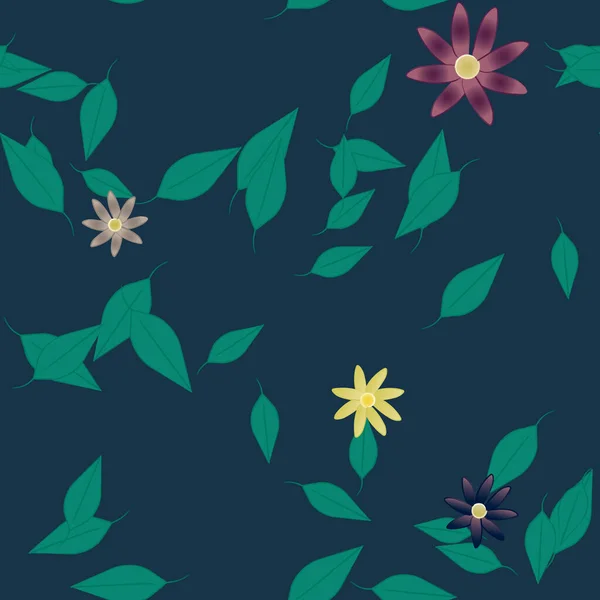 Fleurs Été Fond Illustration Vectorielle — Image vectorielle