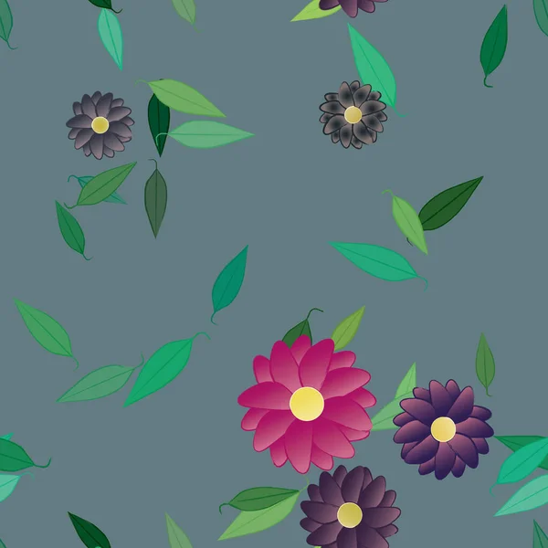 Summer Flowers Background Vector Illustration — Stock Vector