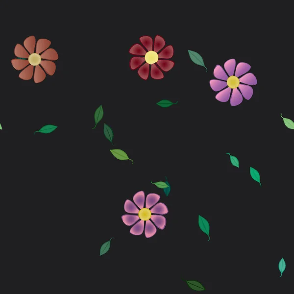 Fleurs Été Fond Illustration Vectorielle — Image vectorielle