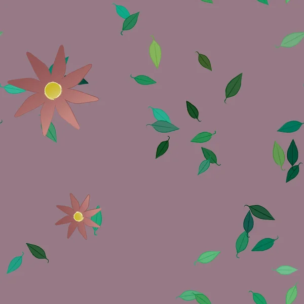 Flores Verano Fondo Vector Ilustración — Archivo Imágenes Vectoriales