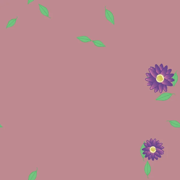 Hermoso Flores Botánicas Patrón Fondo Vector Floral Ilustración — Vector de stock