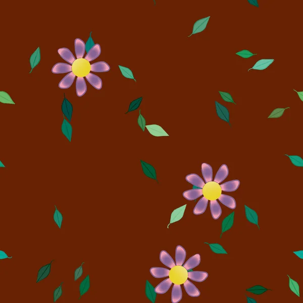 Sommar Blommor Bakgrund Vektor Illustration — Stock vektor