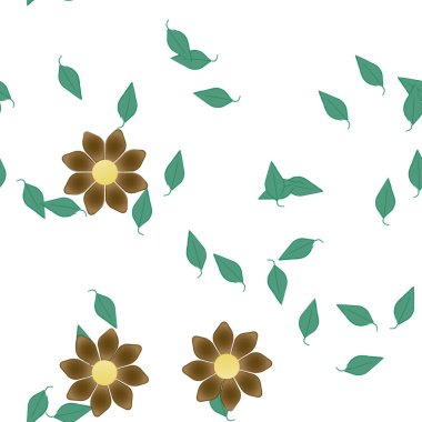 Çiçek yaprakları, çiçekler duvar kağıtları, vektör illüstrasyonları..