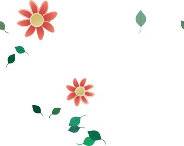 Çiçek yaprakları, çiçekler duvar kağıtları, vektör illüstrasyonları..