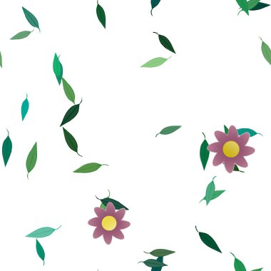 Renkli çiçek arkaplanı, çiçek vektör illüstrasyonu