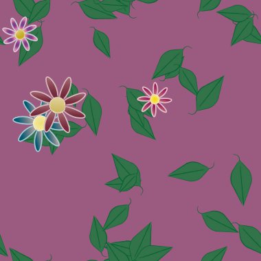 Çiçekli renkli çiçek arkaplanı, vektör illüstrasyonu