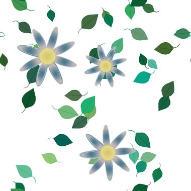 Çiçek yaprakları, çiçekler duvar kağıtları, vektör illüstrasyonları..