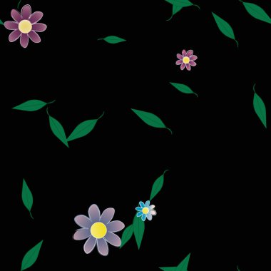 yaz çiçekleri arka plan, vektör illüstrasyonu