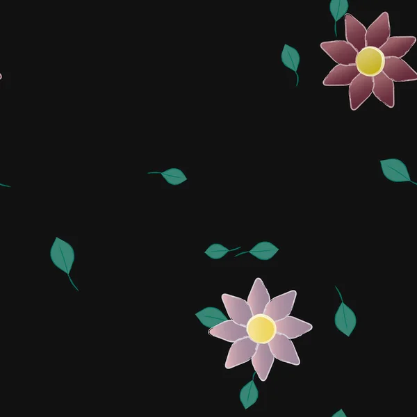 Fundo Floral Colorido Flores Ilustração Vetorial — Vetor de Stock