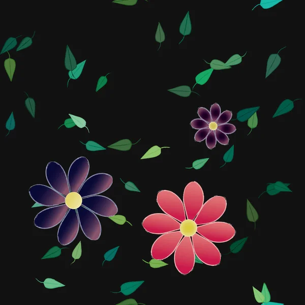 Fond Floral Coloré Illustration Vectorielle Fleurs — Image vectorielle