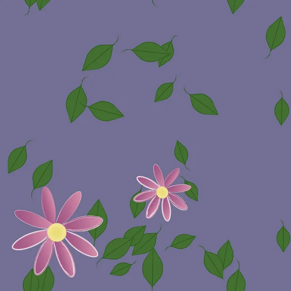 Flores Botánicas Fondo Ilustración Vectorial — Vector de stock