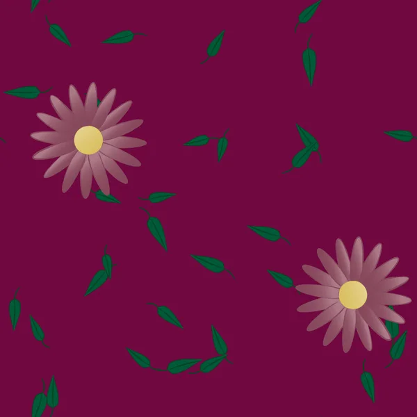 Farbigen Floralen Hintergrund Mit Blumen Vektorillustration — Stockvektor