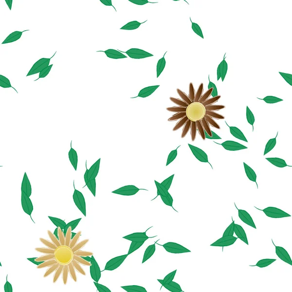 Fundo Floral Colorido Com Flores Ilustração Vetorial — Vetor de Stock