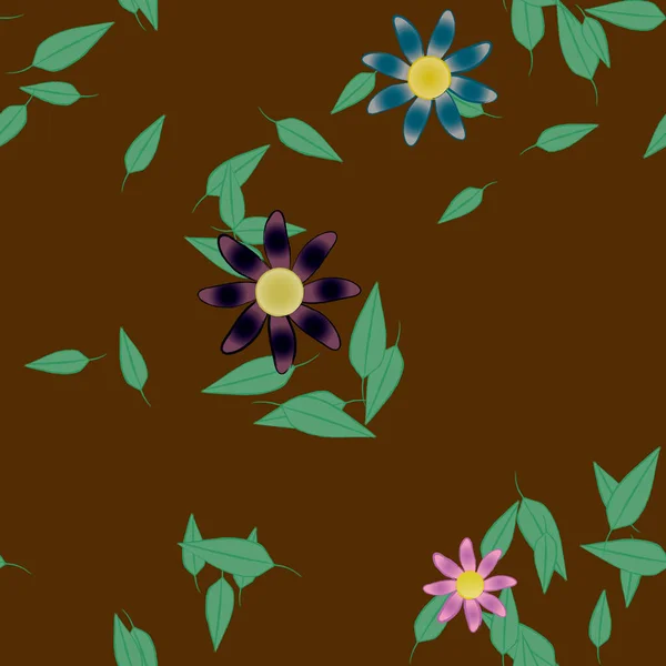 Fleurs Botaniques Fond Illustration Vectorielle — Image vectorielle