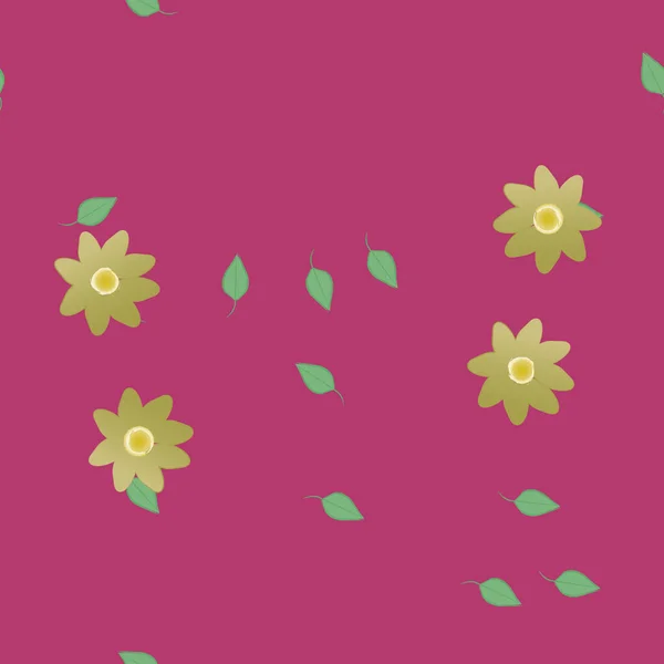 Flores Botánicas Fondo Ilustración Vectorial — Vector de stock