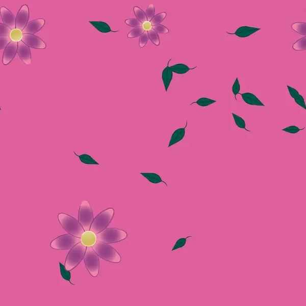 Botanische Blumen Blühen Tapete Vektorillustration — Stockvektor