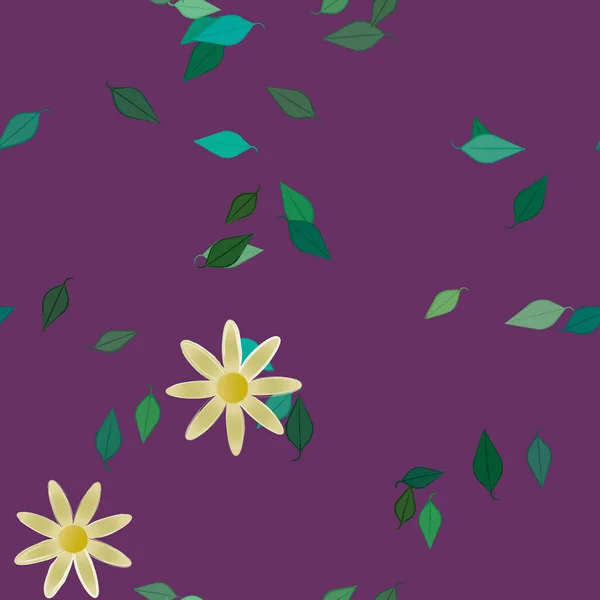 Květinové Listy Květinové Tapety Vektorové Ilustrace — Stockový vektor