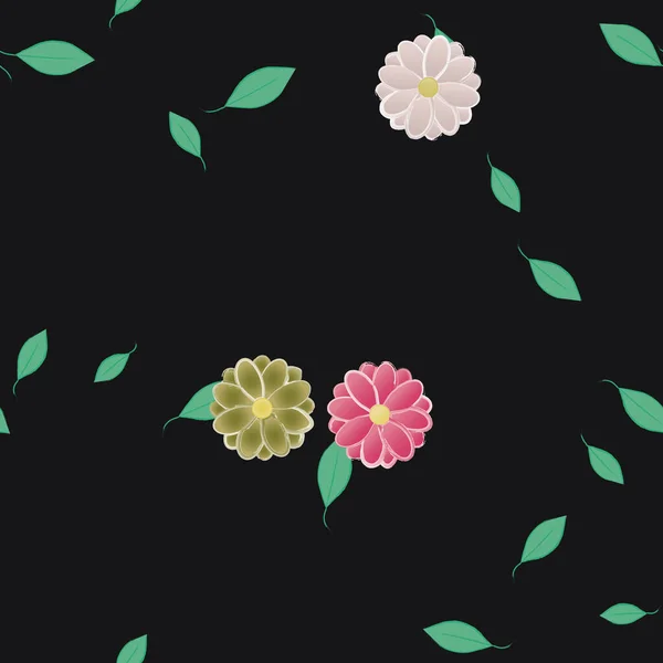 Fond Floral Coloré Illustration Vectorielle Fleurs — Image vectorielle