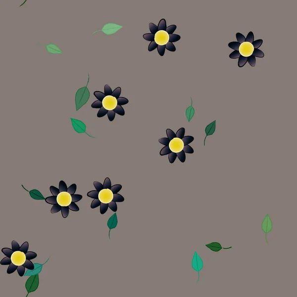 Fundo Floral Colorido Flores Ilustração Vetorial — Vetor de Stock