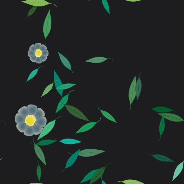 Fundo Floral Colorido Com Flores Ilustração Vetorial — Vetor de Stock