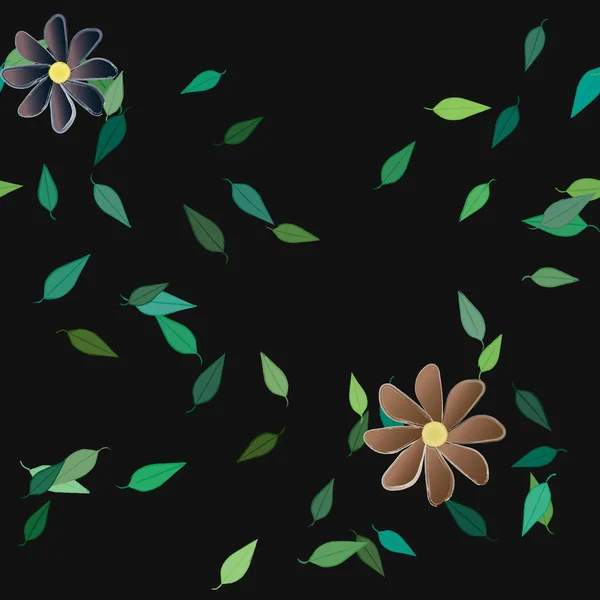 Flores Verão Fundo Ilustração Vetorial — Vetor de Stock
