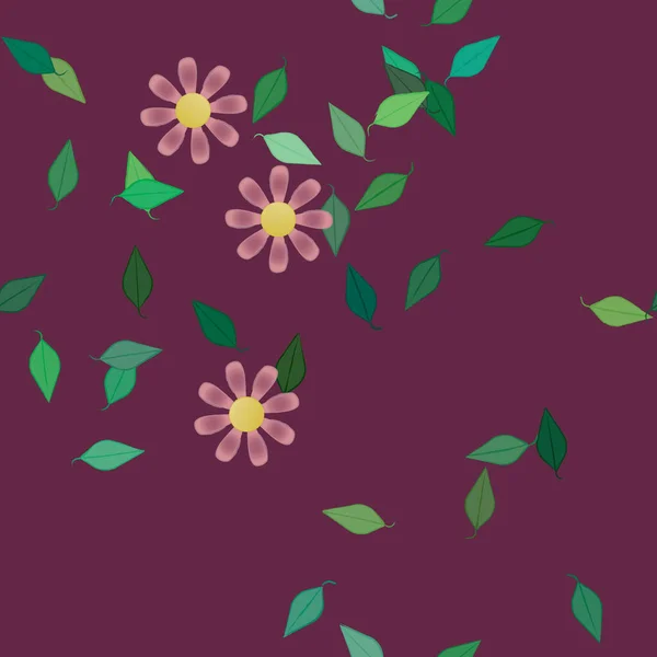 Fond Floral Coloré Avec Des Fleurs Illustration Vectorielle — Image vectorielle